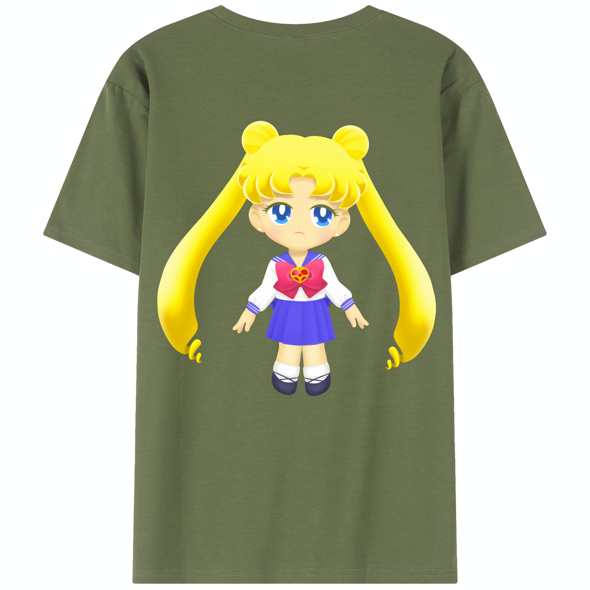（画像用） 美少女戦士セーラームーン 愛野 美奈子 あいの みなこ Sailor Moon Aino Minako 綿100％半袖Tシャツ（背面プリント）